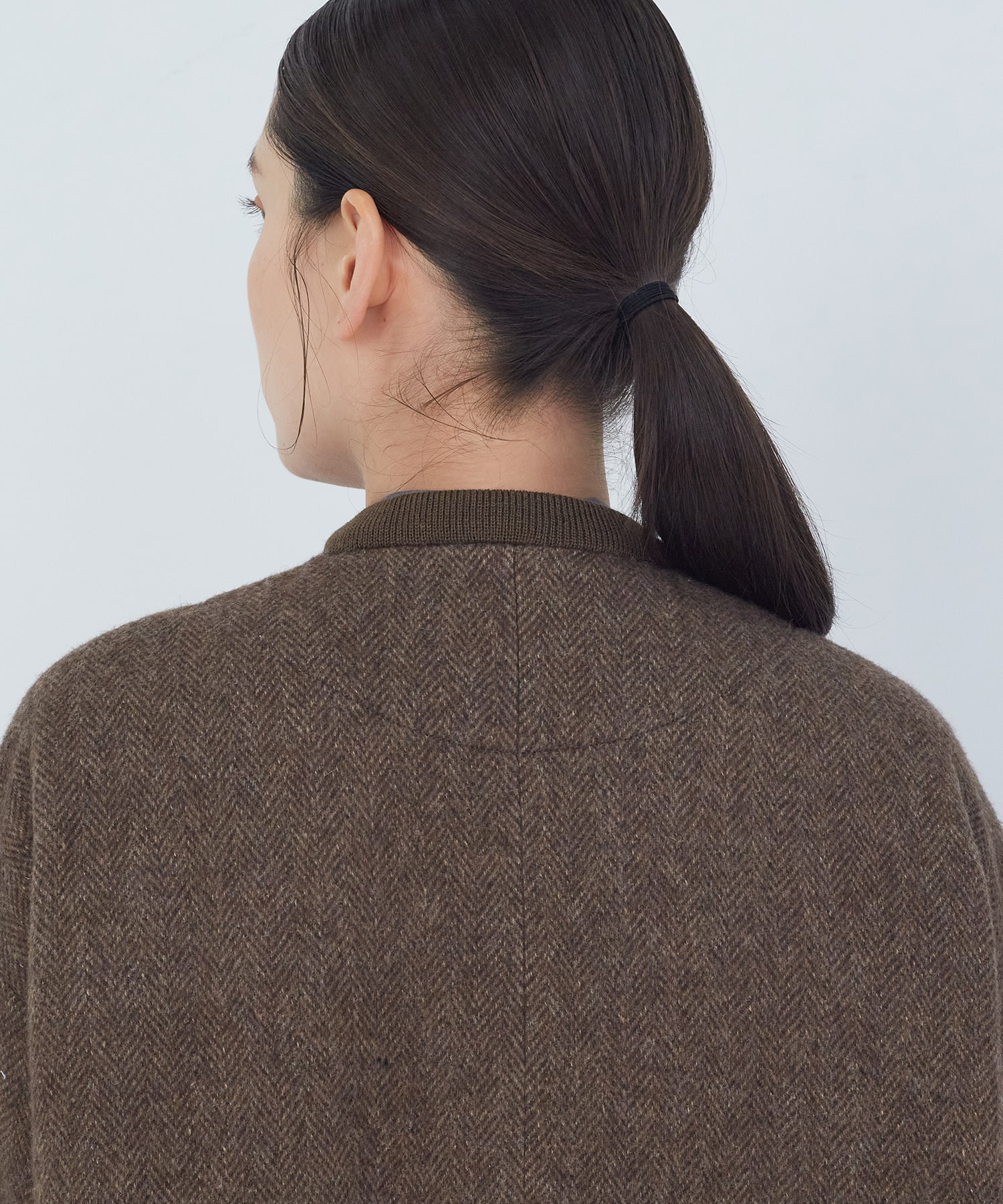 【ADIEU TRISTESSE】【11月ベストセラーブランド内3位】リブ付きハーフコート 詳細画像 ブラック 16