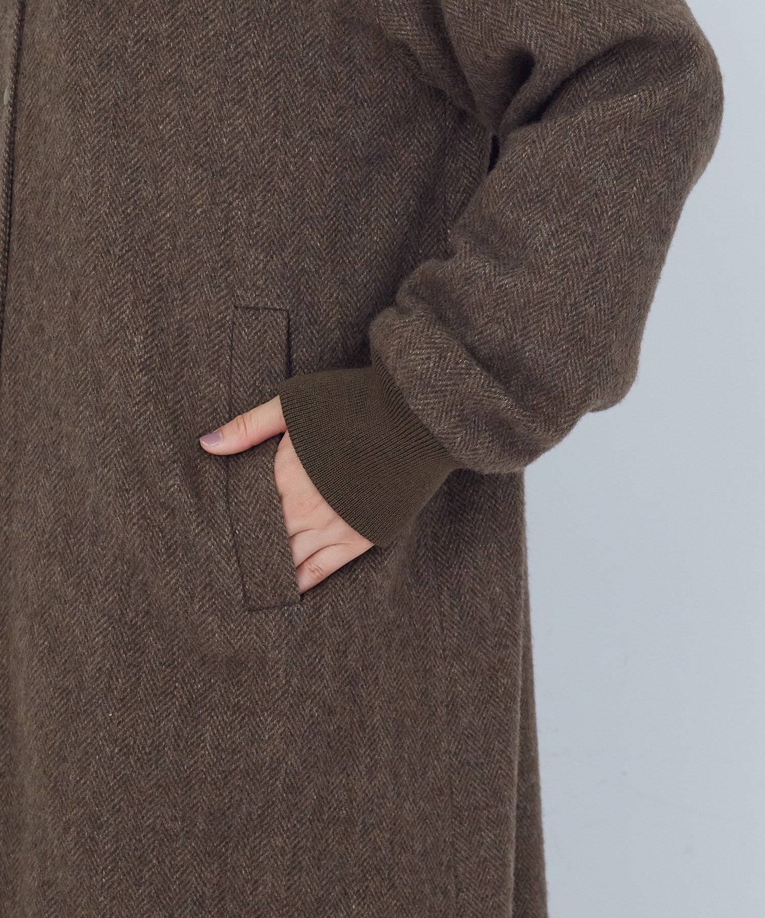 【ADIEU TRISTESSE】【11月ベストセラーブランド内3位】リブ付きハーフコート 詳細画像 ブラック 17