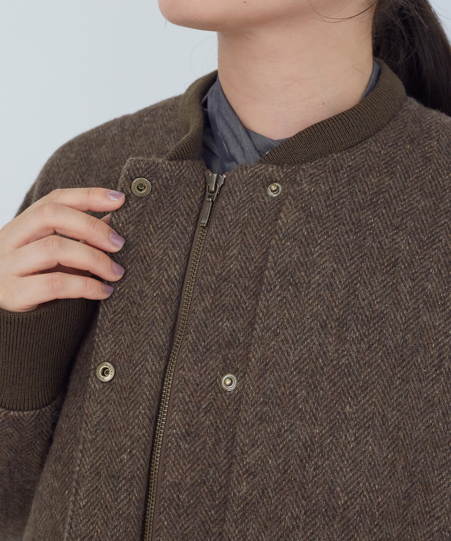 【ADIEU TRISTESSE】【11月ベストセラーブランド内3位】リブ付きハーフコート 詳細画像 ブラック 19