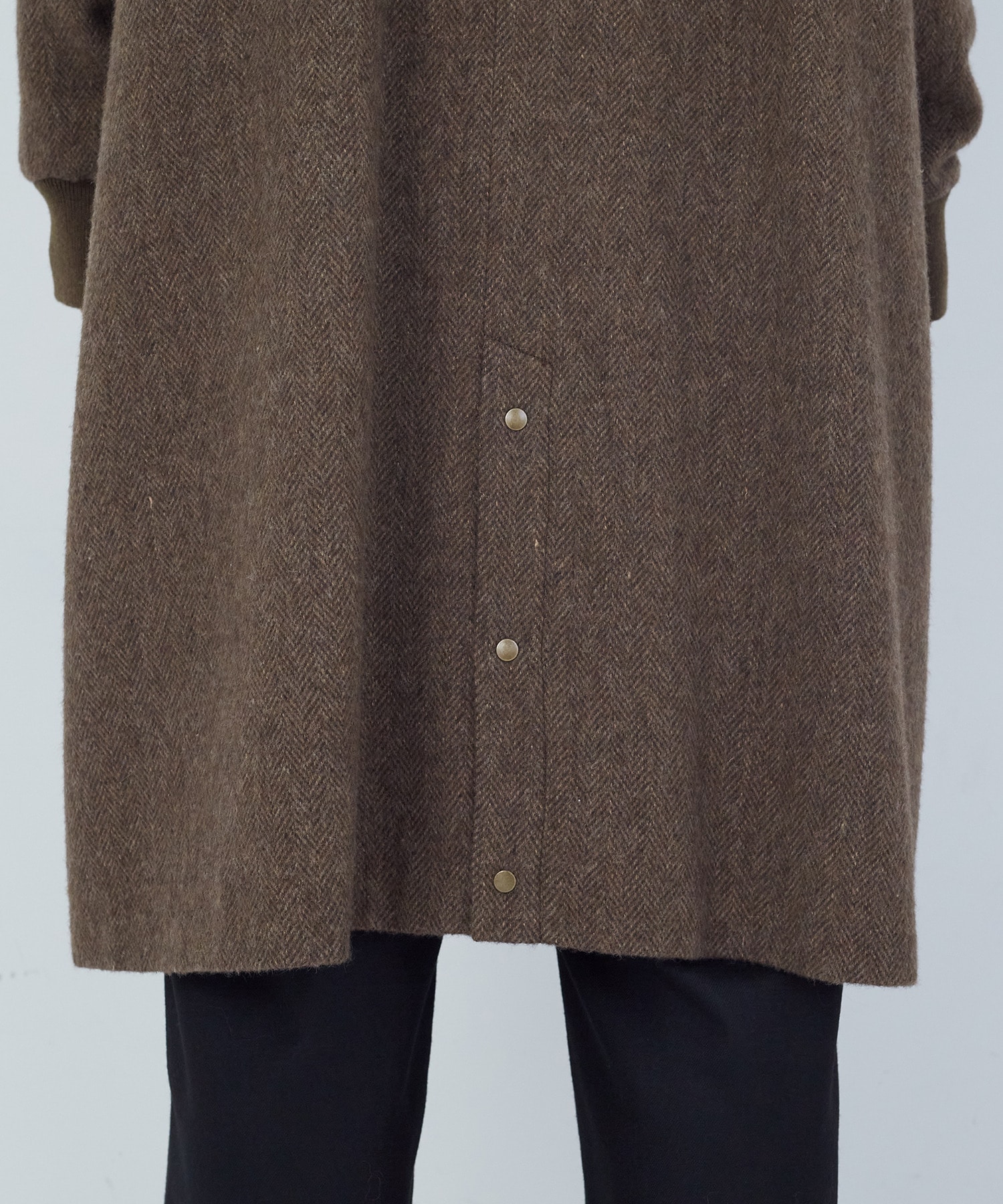 【ADIEU TRISTESSE】【11月ベストセラーブランド内3位】リブ付きハーフコート 詳細画像 ブラック 20