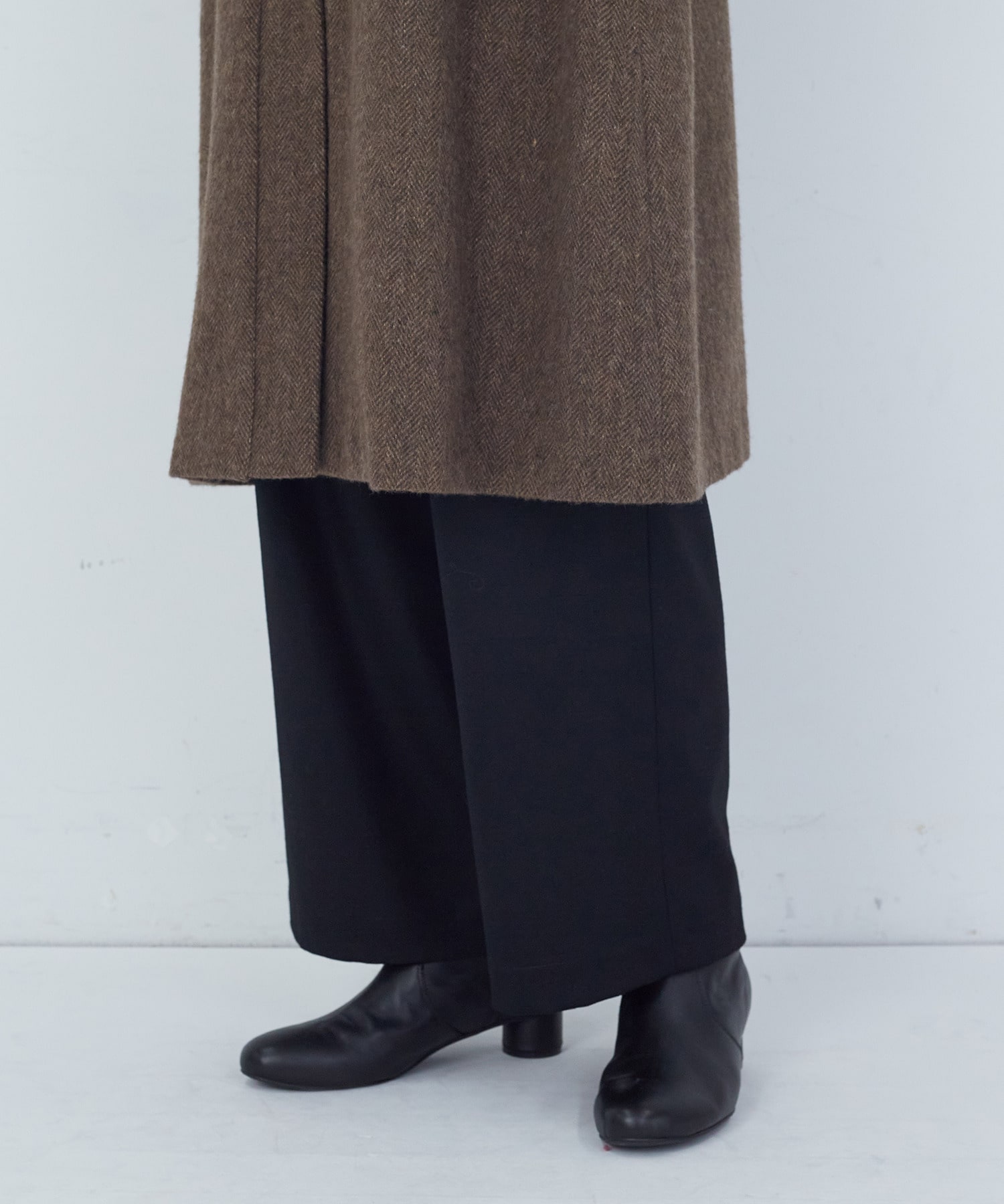 【ADIEU TRISTESSE】【11月ベストセラーブランド内3位】リブ付きハーフコート 詳細画像 ブラック 22