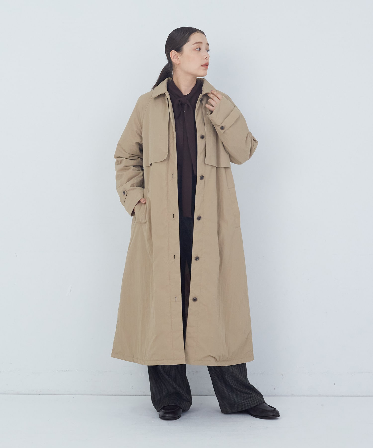 【POTECHINO】　ナイロンジャケット　ナイロンコート　フーディ　犬 β MEN コート ジャケット シルクナイロンコート メンズ