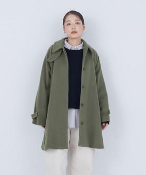 【ADIEU TRISTESSE】ウールビーバーハーフコート 詳細画像 カーキ 1