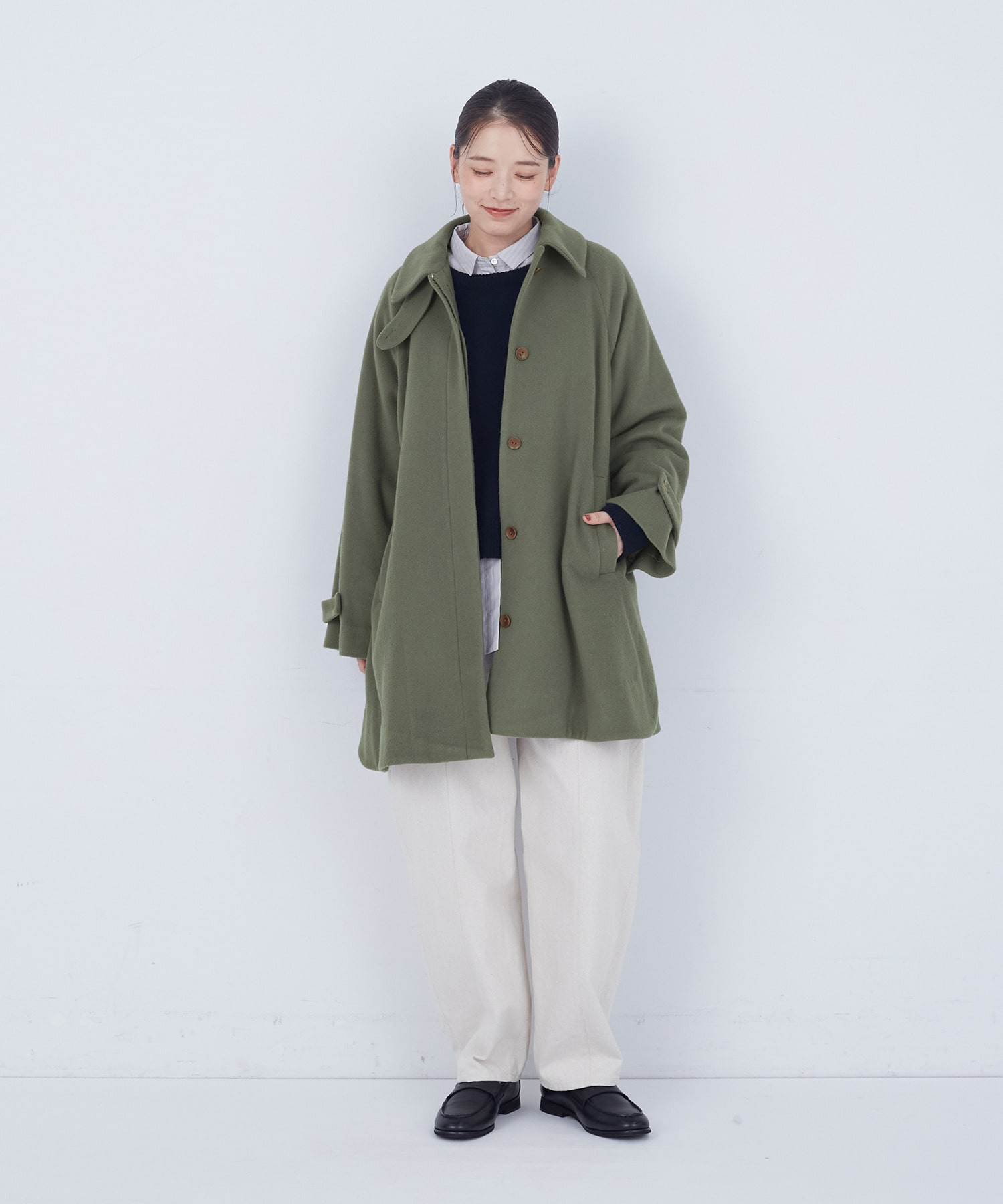 【ADIEU TRISTESSE】ウールビーバーハーフコート 詳細画像 ブラック 8