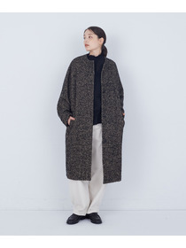 【ADIEU TRISTESSE】｜2BUY10%OFF・3BUY20%OFF｜ノーカラーコート 詳細画像 ブラックミックス 1