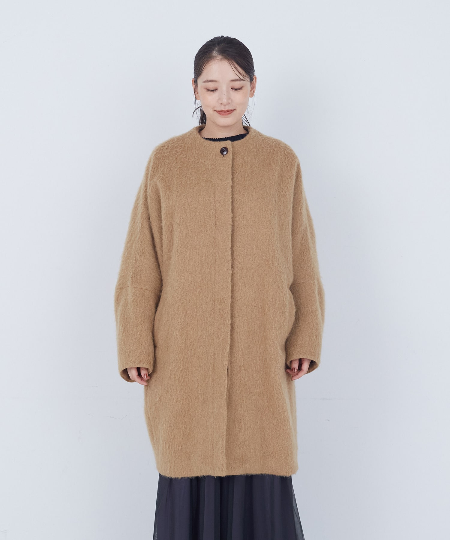 【ADIEU TRISTESSE】｜2BUY10%OFF・3BUY20%OFF｜ノーカラーコート 詳細画像 ブラックミックス 12