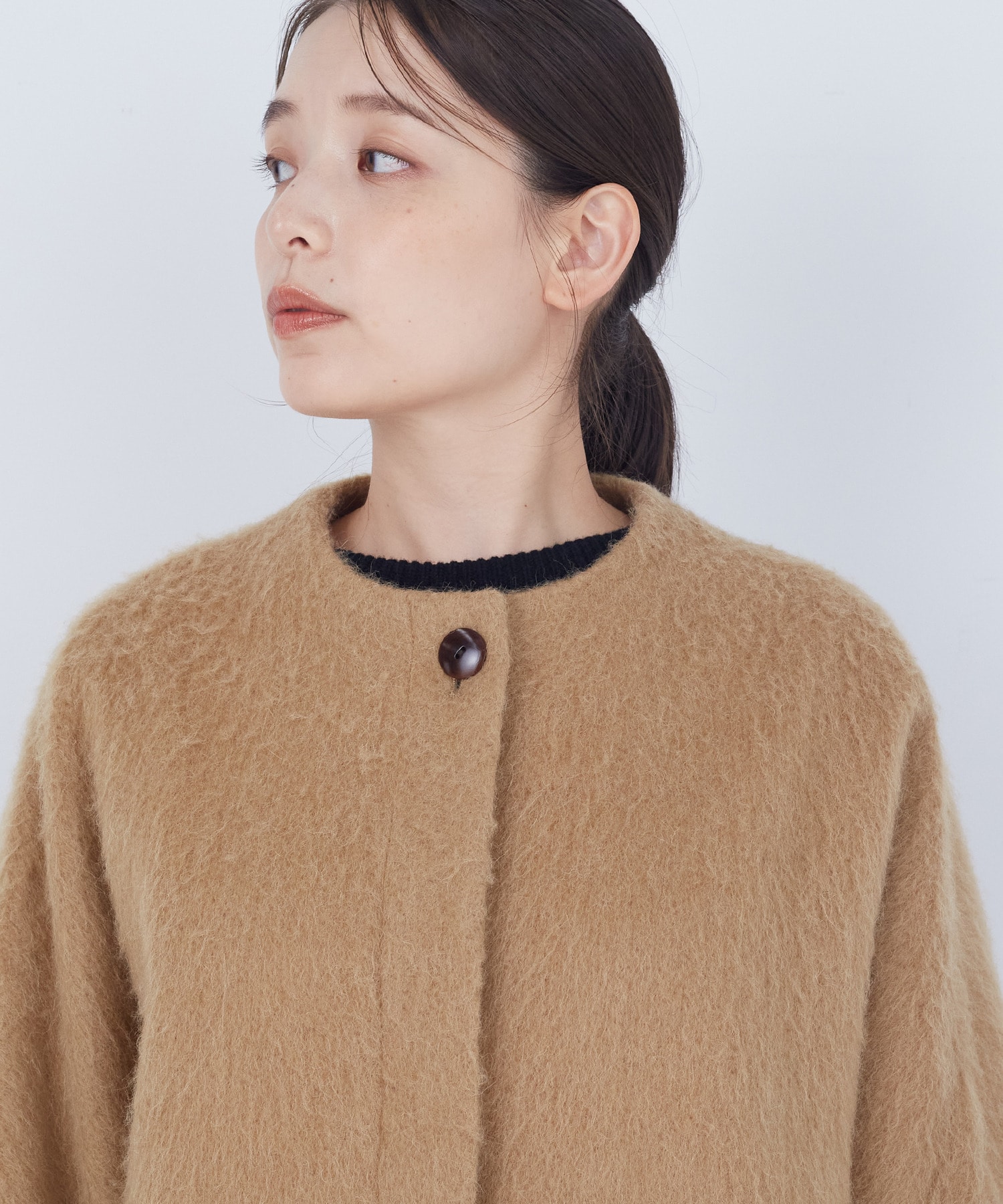 【ADIEU TRISTESSE】｜2BUY10%OFF・3BUY20%OFF｜ノーカラーコート 詳細画像 ブラックミックス 15