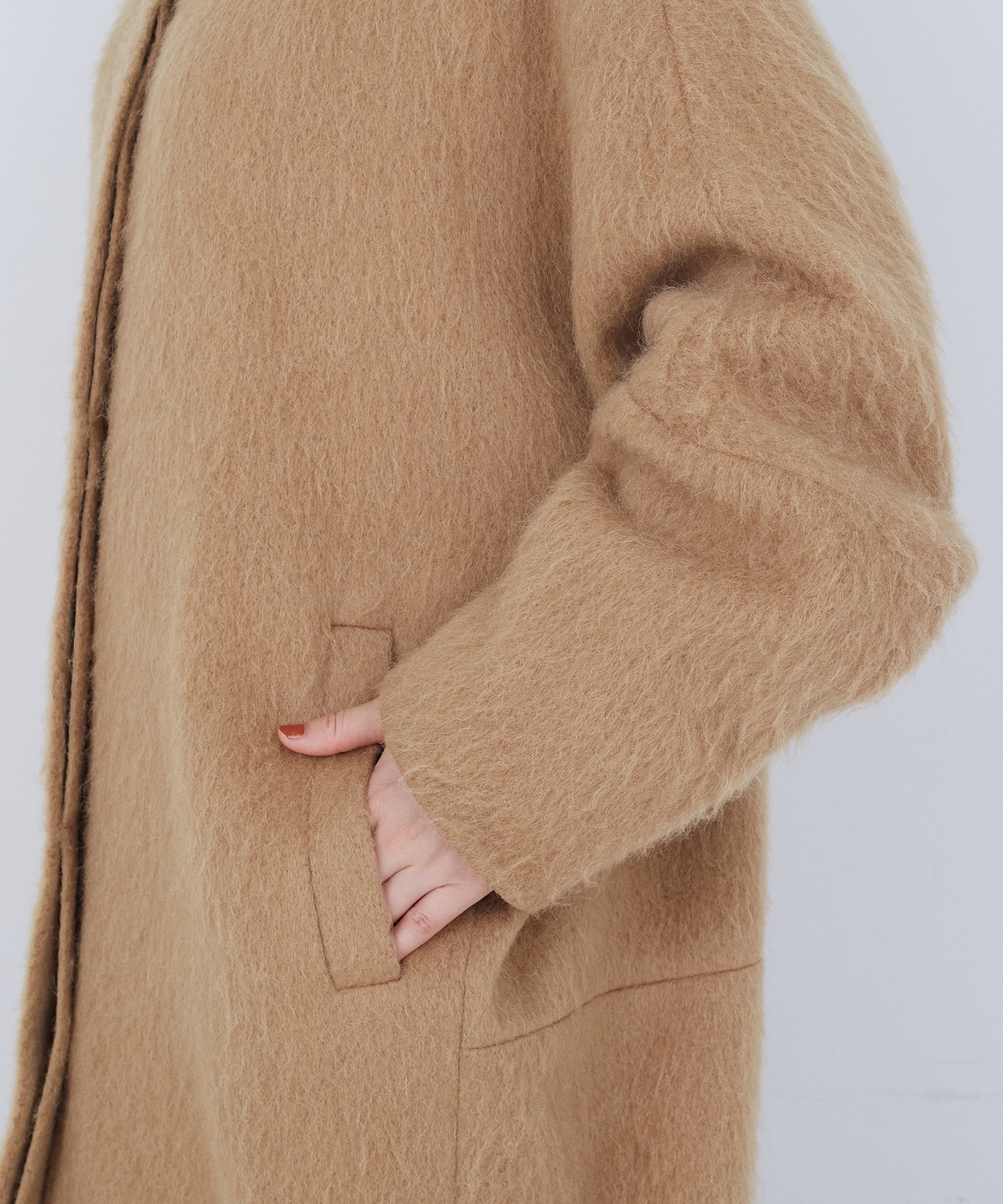 【ADIEU TRISTESSE】｜2BUY10%OFF・3BUY20%OFF｜ノーカラーコート 詳細画像 ブラックミックス 17