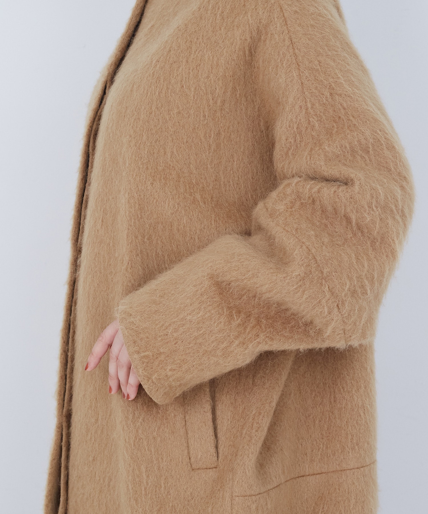 【ADIEU TRISTESSE】｜2BUY10%OFF・3BUY20%OFF｜ノーカラーコート 詳細画像 ブラックミックス 18