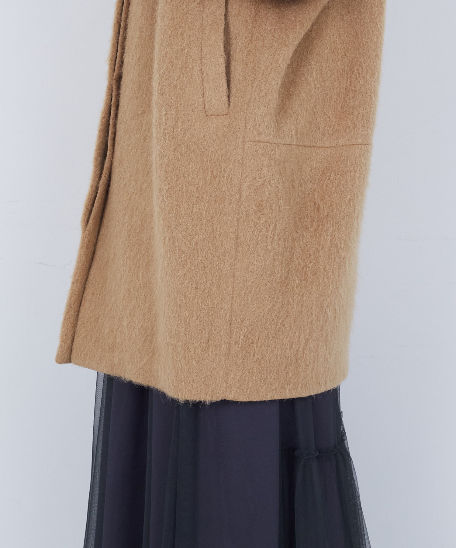 【ADIEU TRISTESSE】｜2BUY10%OFF・3BUY20%OFF｜ノーカラーコート 詳細画像 ブラックミックス 20