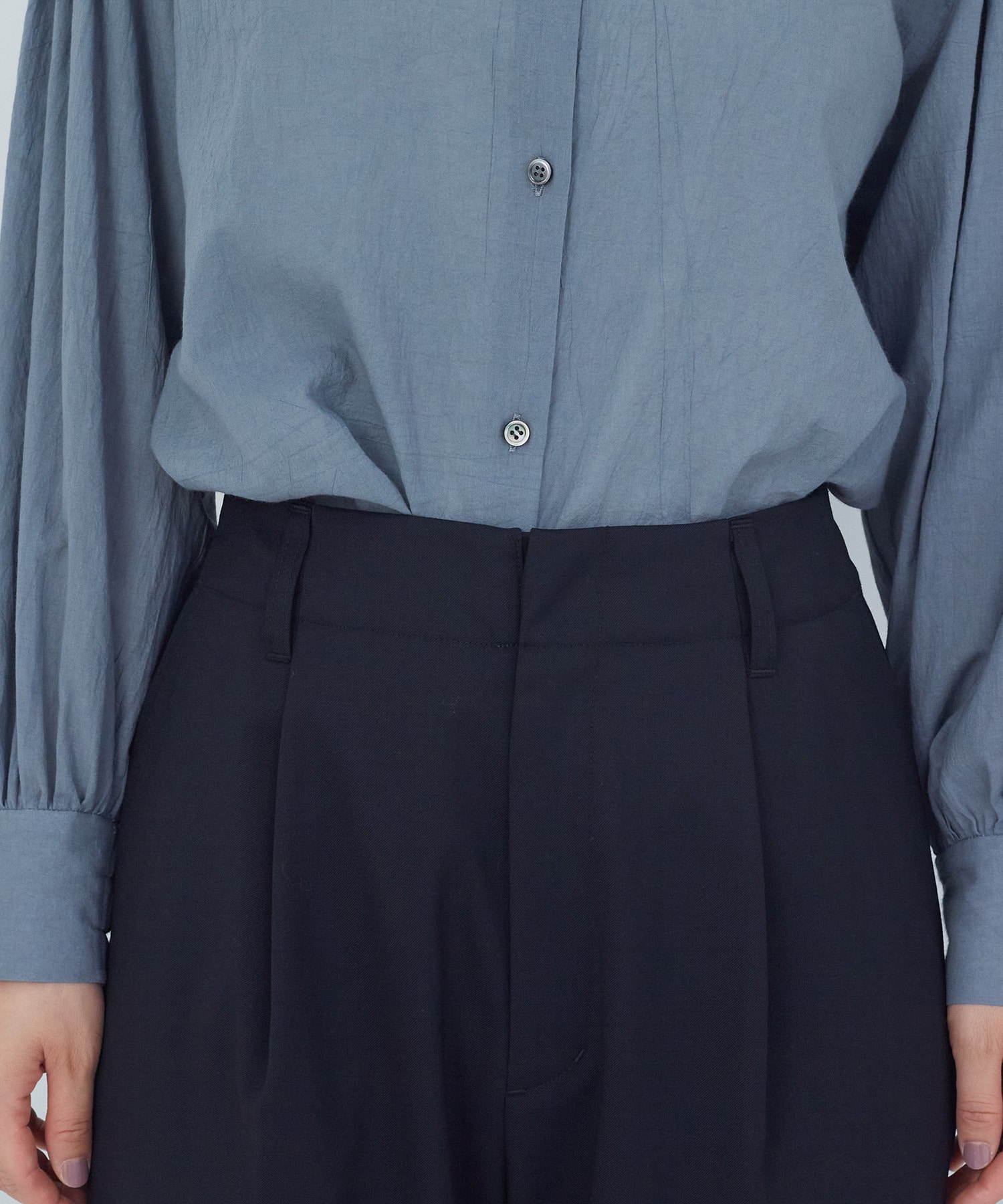 【ADIEU TRISTESSE】｜2BUY10%OFF・3BUY20%OFF｜ギャバジンパンツ 詳細画像 ネイビー 15