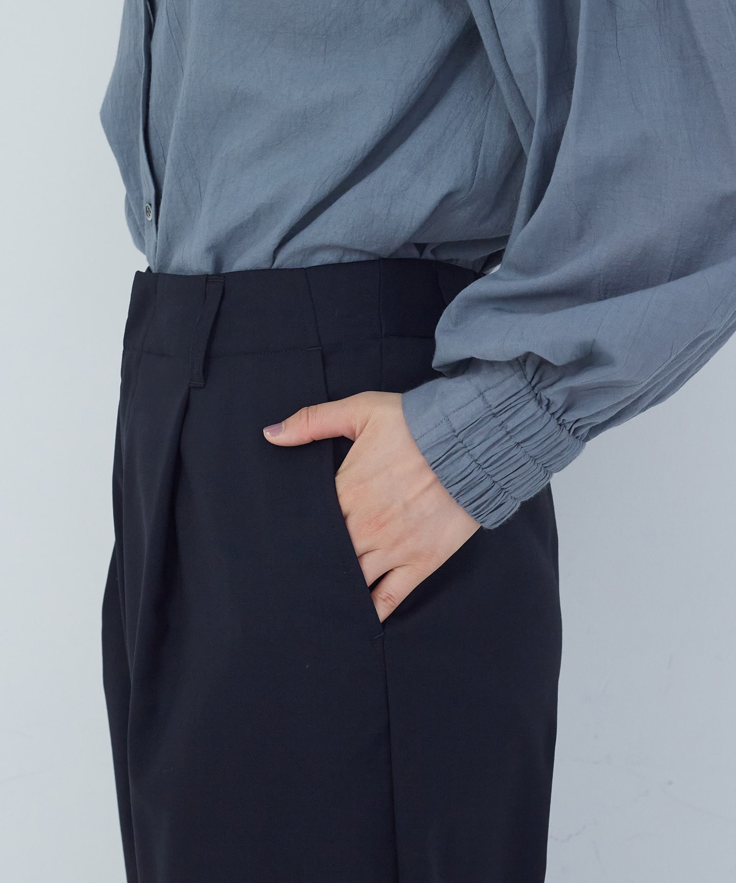 【ADIEU TRISTESSE】｜2BUY10%OFF・3BUY20%OFF｜ギャバジンパンツ 詳細画像 ネイビー 17