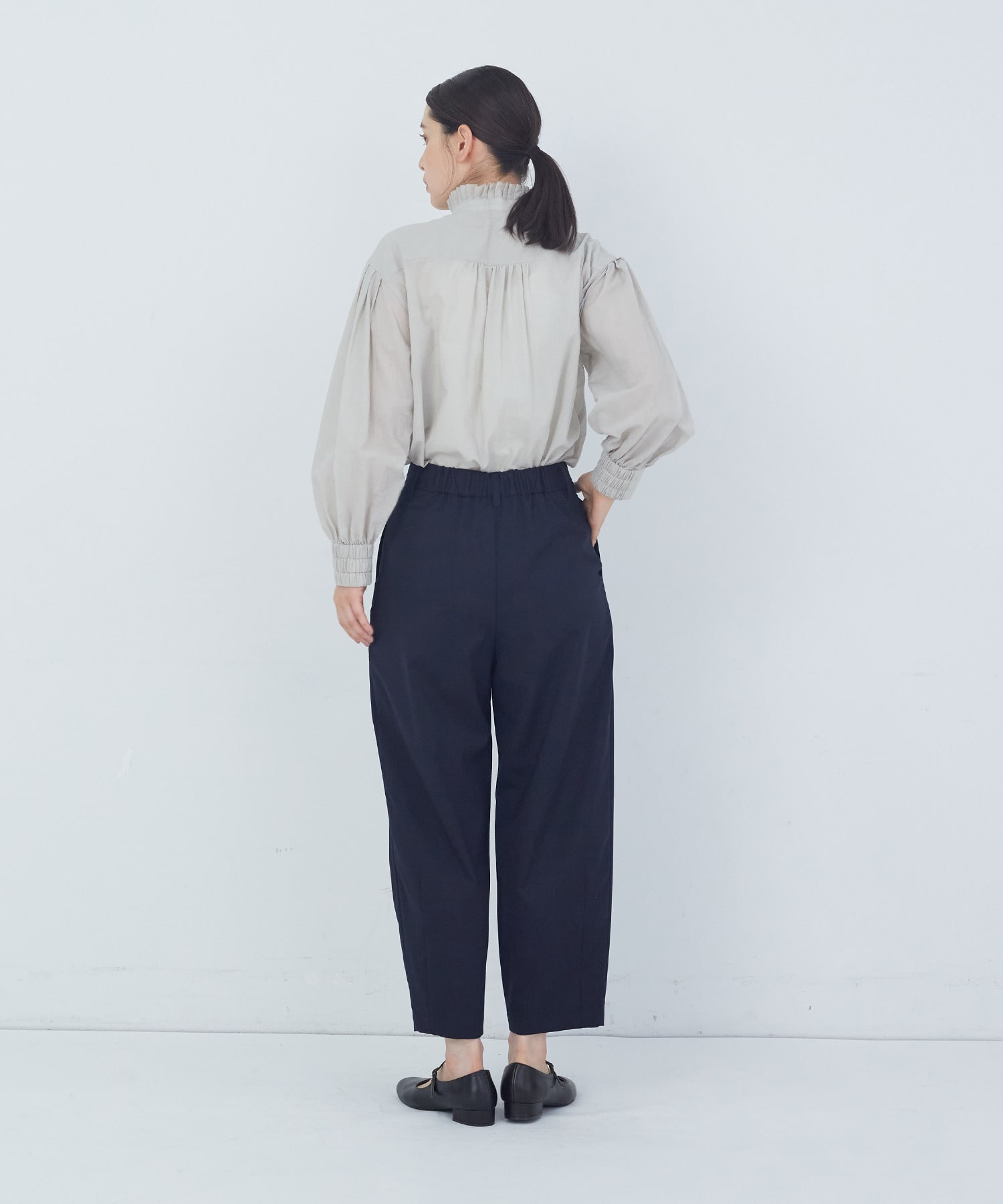 【ADIEU TRISTESSE】｜2BUY10%OFF・3BUY20%OFF｜ギャバジンパンツ 詳細画像 ネイビー 3