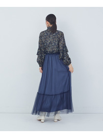 【ADIEU TRISTESSE】｜2BUY10%OFF・3BUY20%OFF｜ポリエステルチュールスカート 詳細画像 ブルー 10