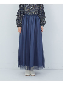 【ADIEU TRISTESSE】｜2BUY10%OFF・3BUY20%OFF｜ポリエステルチュールスカート 詳細画像 ブルー 12