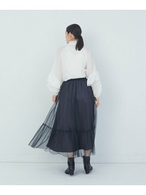 【ADIEU TRISTESSE】｜2BUY10%OFF・3BUY20%OFF｜ポリエステルチュールスカート 詳細画像 ブルー 3