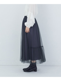 【ADIEU TRISTESSE】｜2BUY10%OFF・3BUY20%OFF｜ポリエステルチュールスカート 詳細画像 ブルー 6