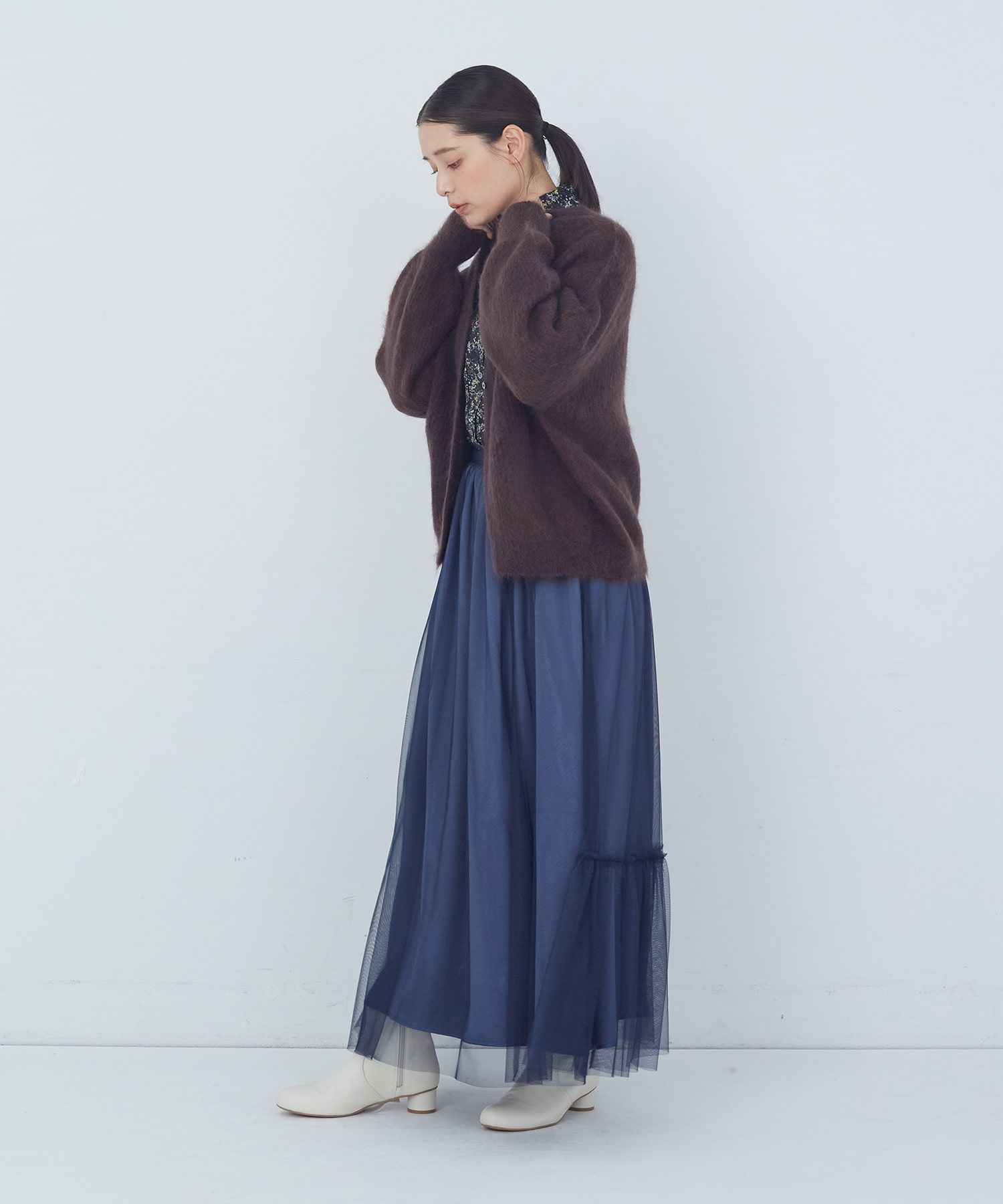 【ADIEU TRISTESSE】｜2BUY10%OFF・3BUY20%OFF｜ポリエステルチュールスカート 詳細画像 ブルー 11