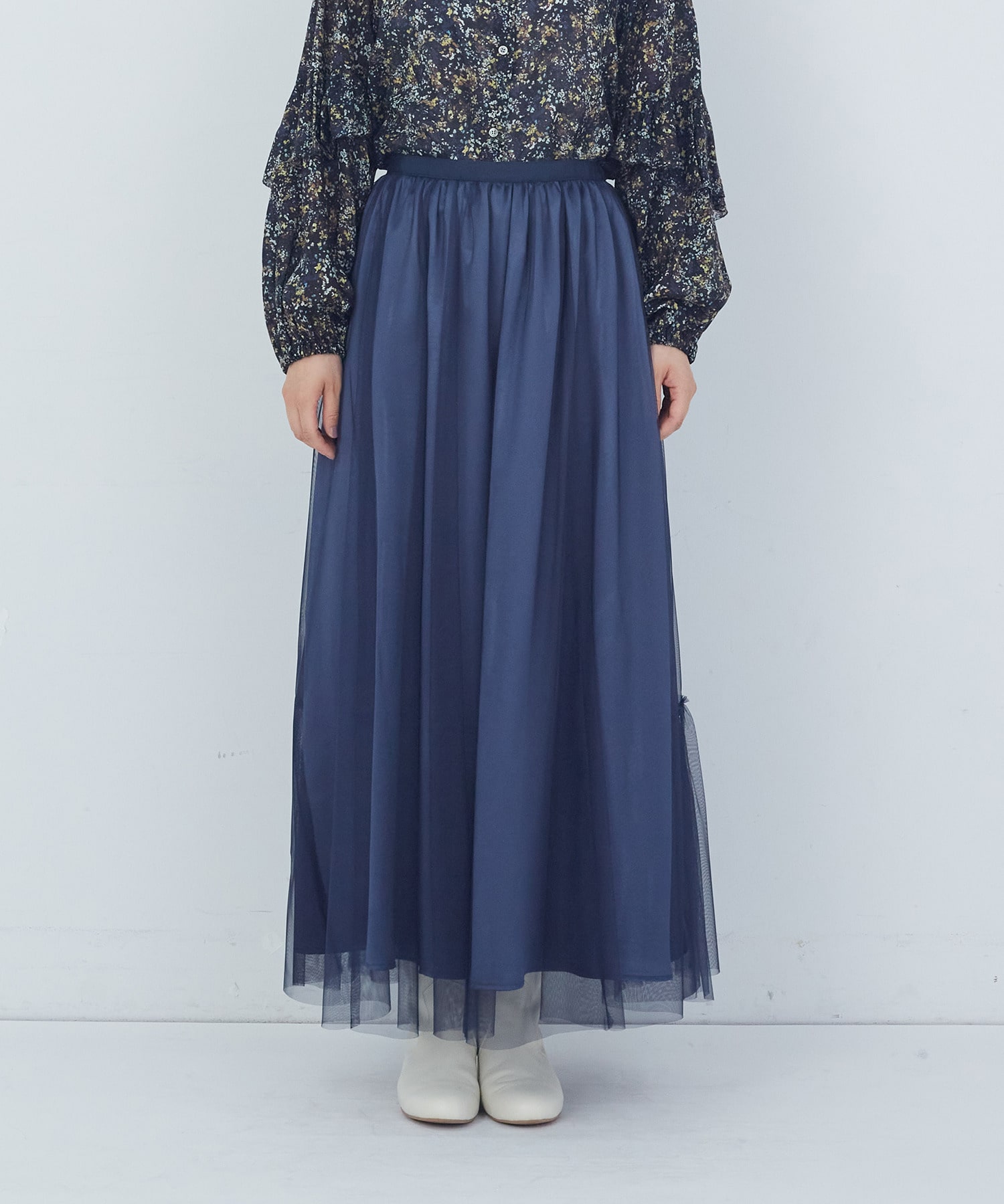 【ADIEU TRISTESSE】｜2BUY10%OFF・3BUY20%OFF｜ポリエステルチュールスカート 詳細画像 ブルー 12