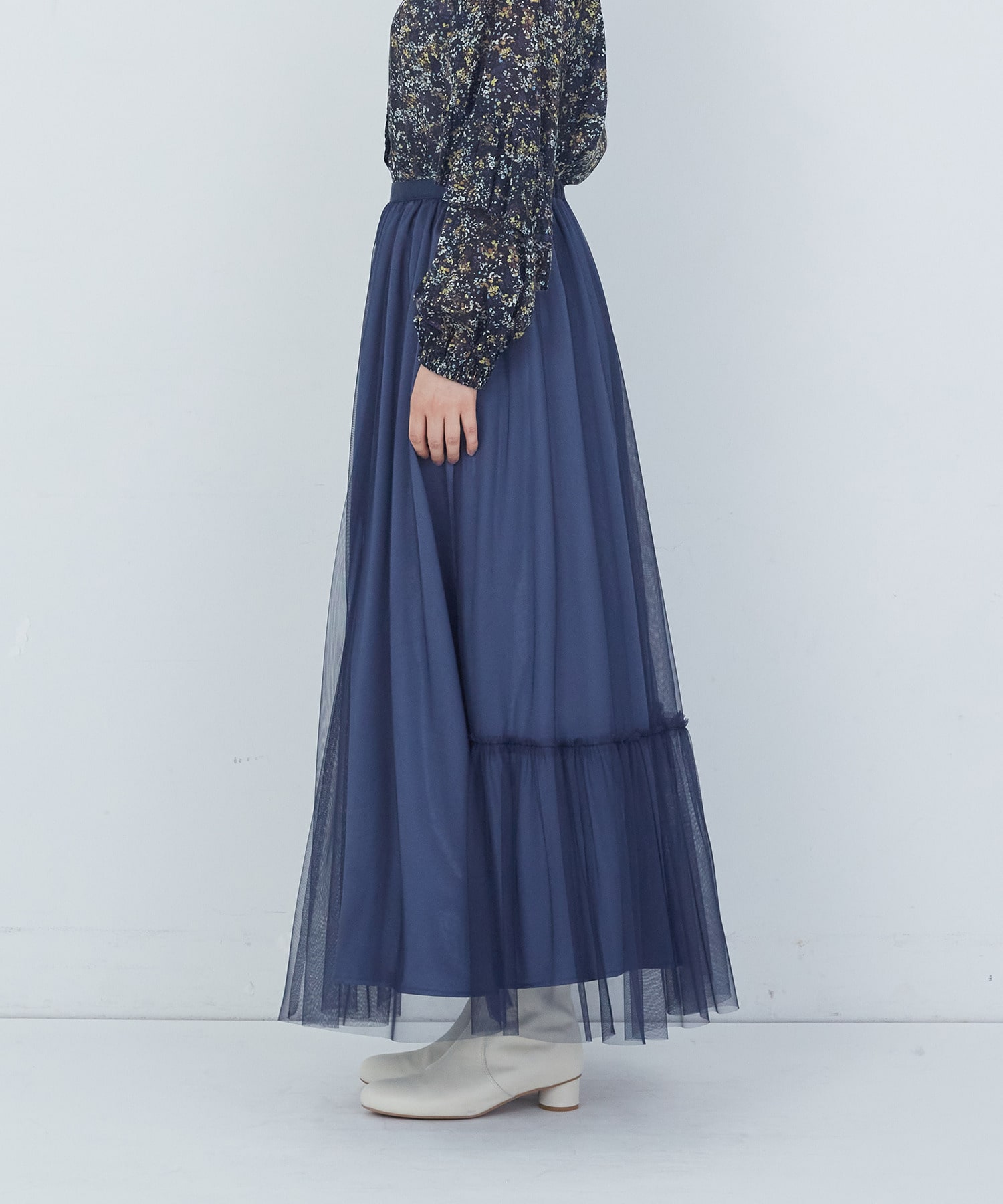 【ADIEU TRISTESSE】｜2BUY10%OFF・3BUY20%OFF｜ポリエステルチュールスカート 詳細画像 ブルー 13