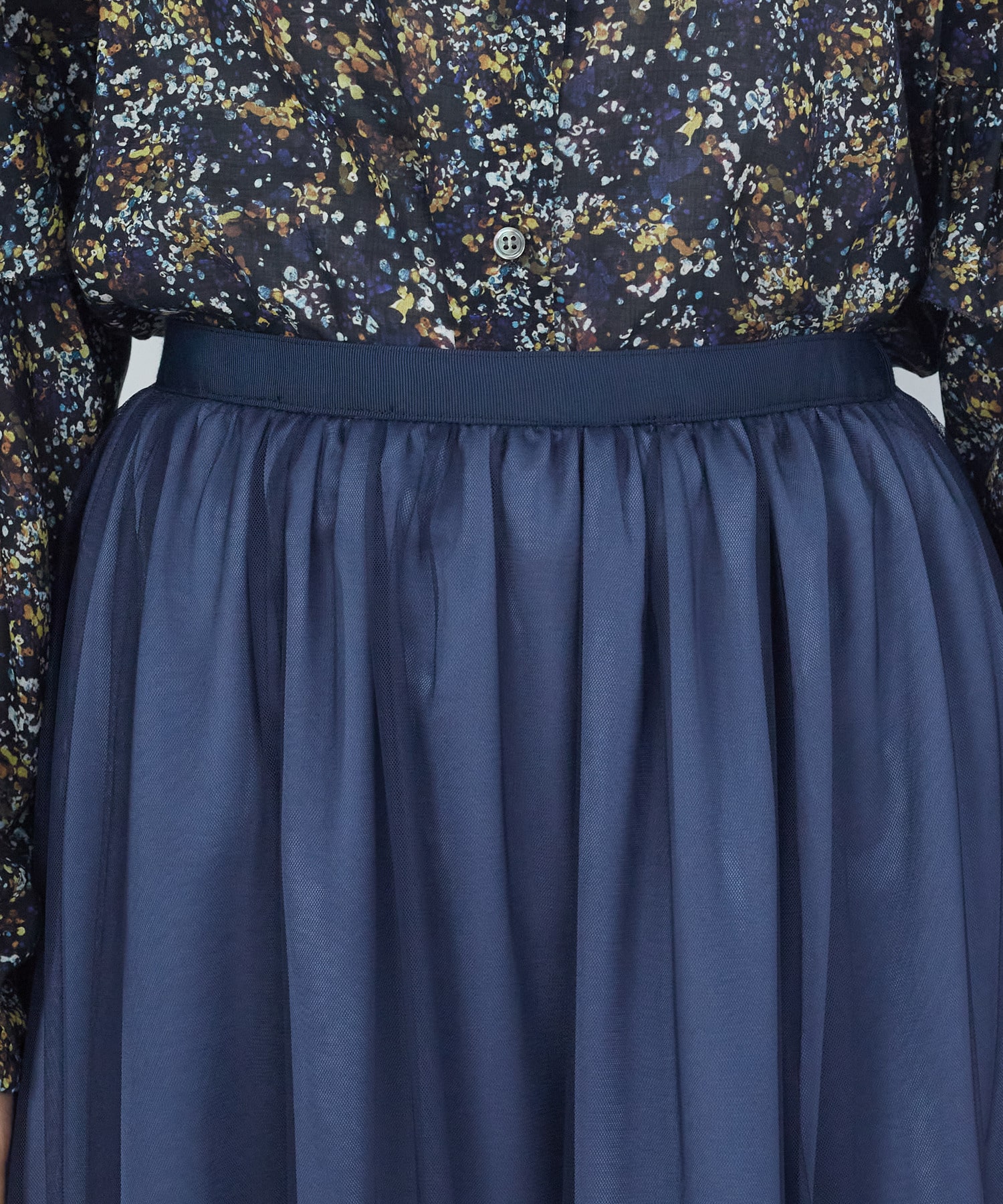 【ADIEU TRISTESSE】｜2BUY10%OFF・3BUY20%OFF｜ポリエステルチュールスカート 詳細画像 ブルー 15