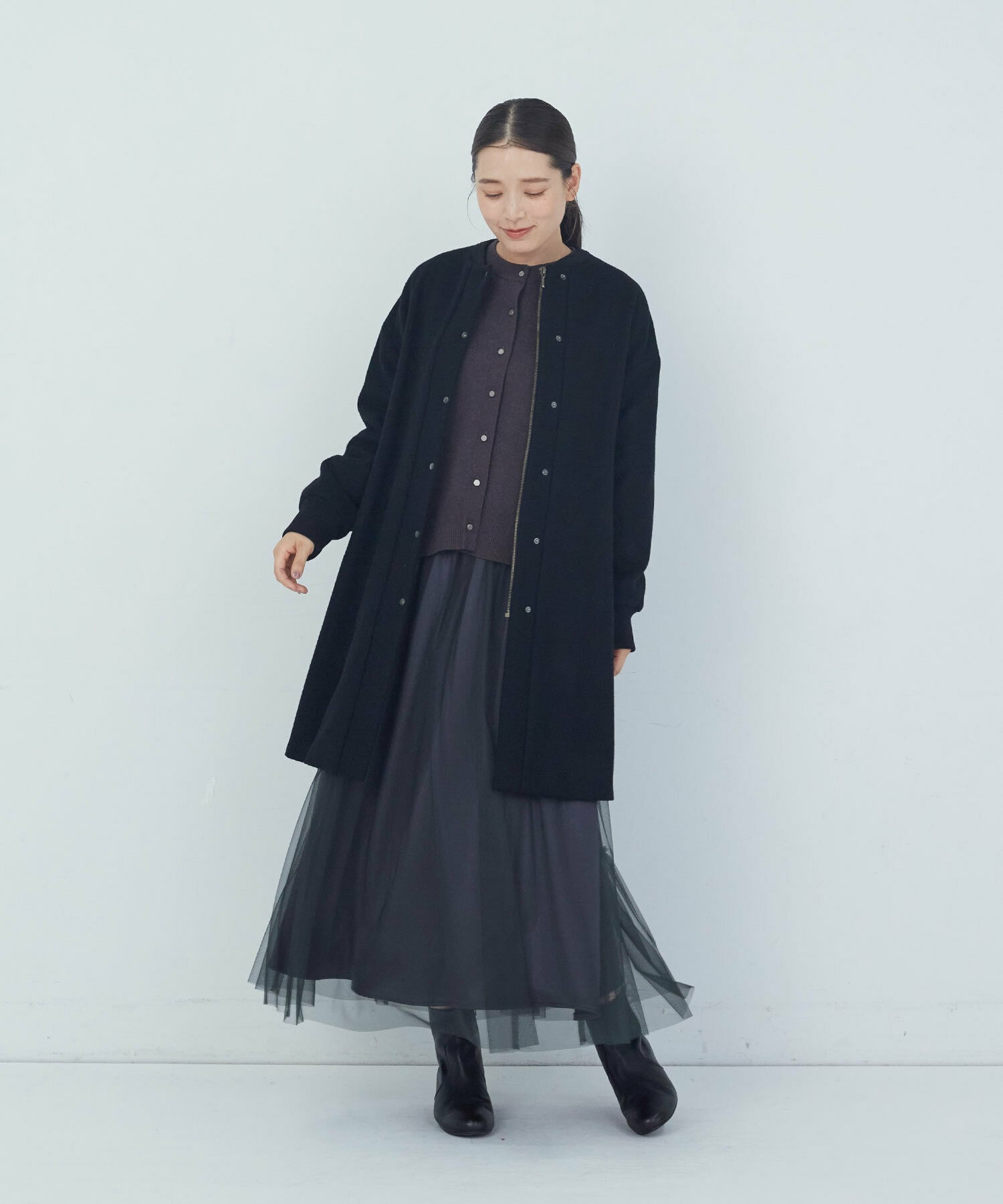 【ADIEU TRISTESSE】｜2BUY10%OFF・3BUY20%OFF｜ポリエステルチュールスカート 詳細画像 ブルー 4