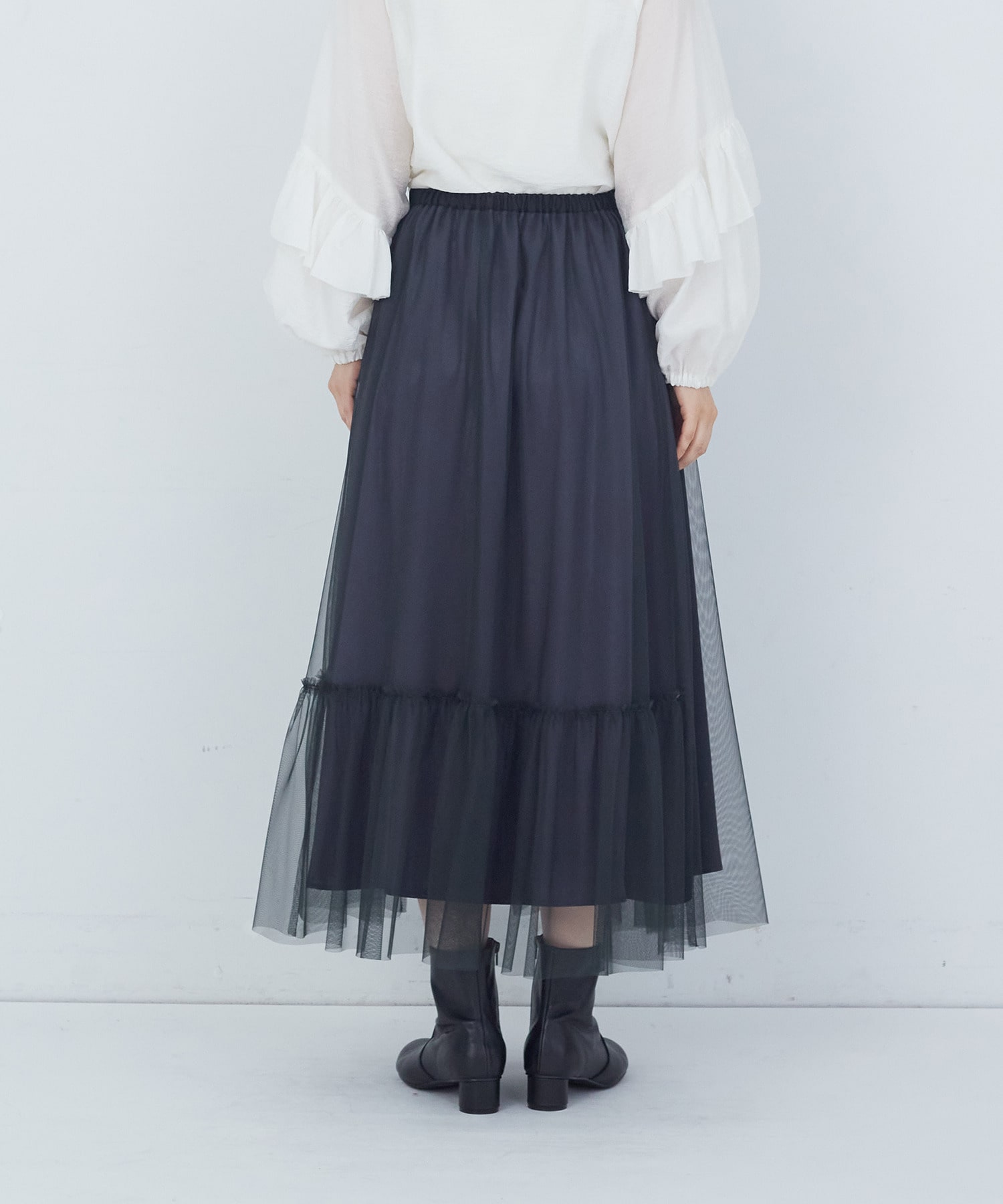 【ADIEU TRISTESSE】｜2BUY10%OFF・3BUY20%OFF｜ポリエステルチュールスカート 詳細画像 ブルー 7