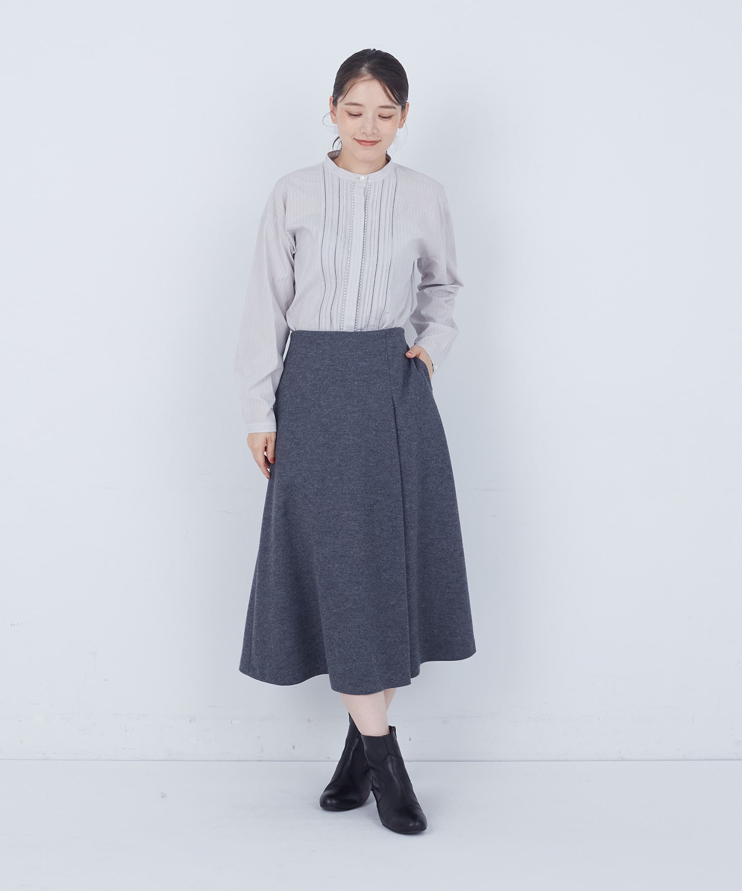 【ADIEU TRISTESSE】｜2BUY10%OFF・3BUY20%OFF｜◆ウールミルドスカート 詳細画像 チェック 8