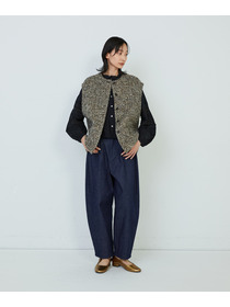 【ADIEU TRISTESSE】ラメループツイードベスト 詳細画像 ブラック系その他 1