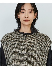 【ADIEU TRISTESSE】ラメループツイードベスト 詳細画像 ブラック系その他 10