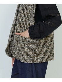 【ADIEU TRISTESSE】ラメループツイードベスト 詳細画像 ブラック系その他 12