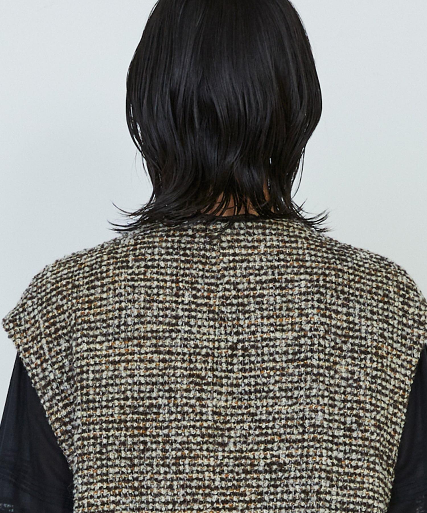 【ADIEU TRISTESSE】ラメループツイードベスト 詳細画像 ブラック系その他 11