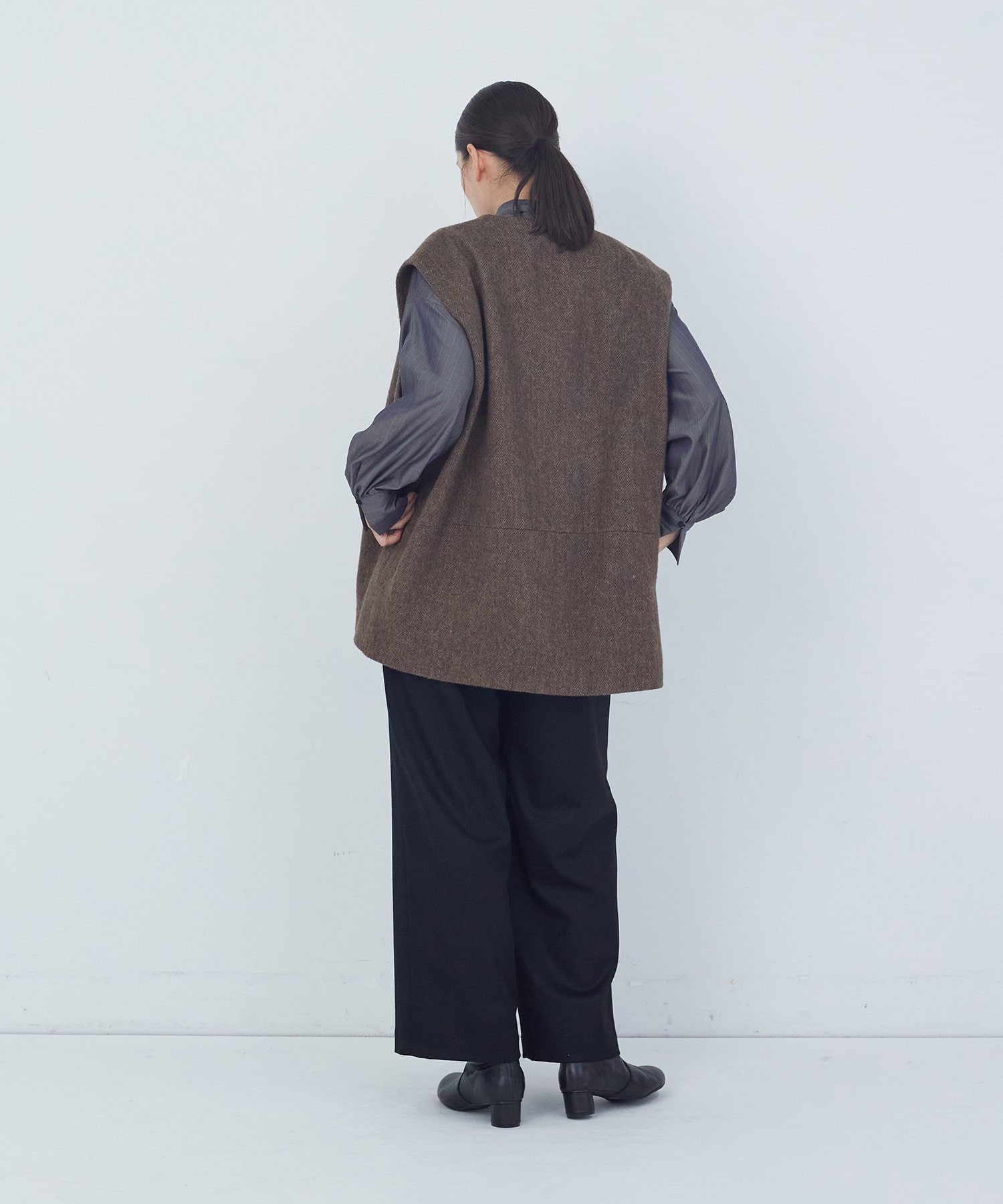 【ADIEU TRISTESSE】｜2BUY10%OFF・3BUY20%OFF｜ウールジレ 詳細画像 ネイビー 3