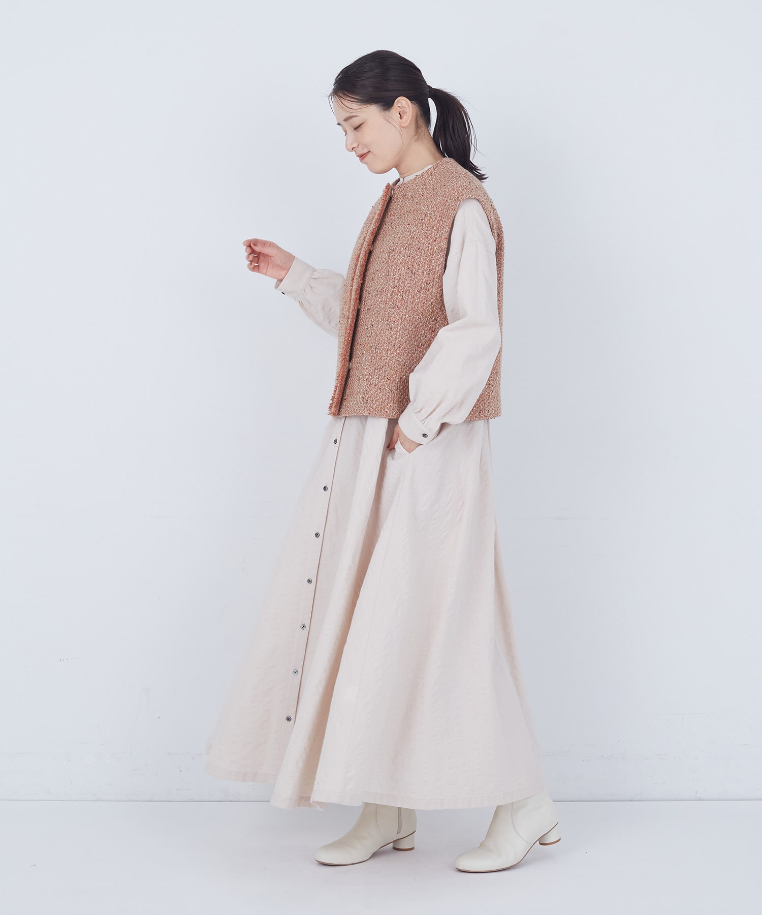 【ADIEU TRISTESSE】｜2BUY10%OFF・3BUY20%OFF｜MIXツイードベスト 詳細画像 グレー系その他 10