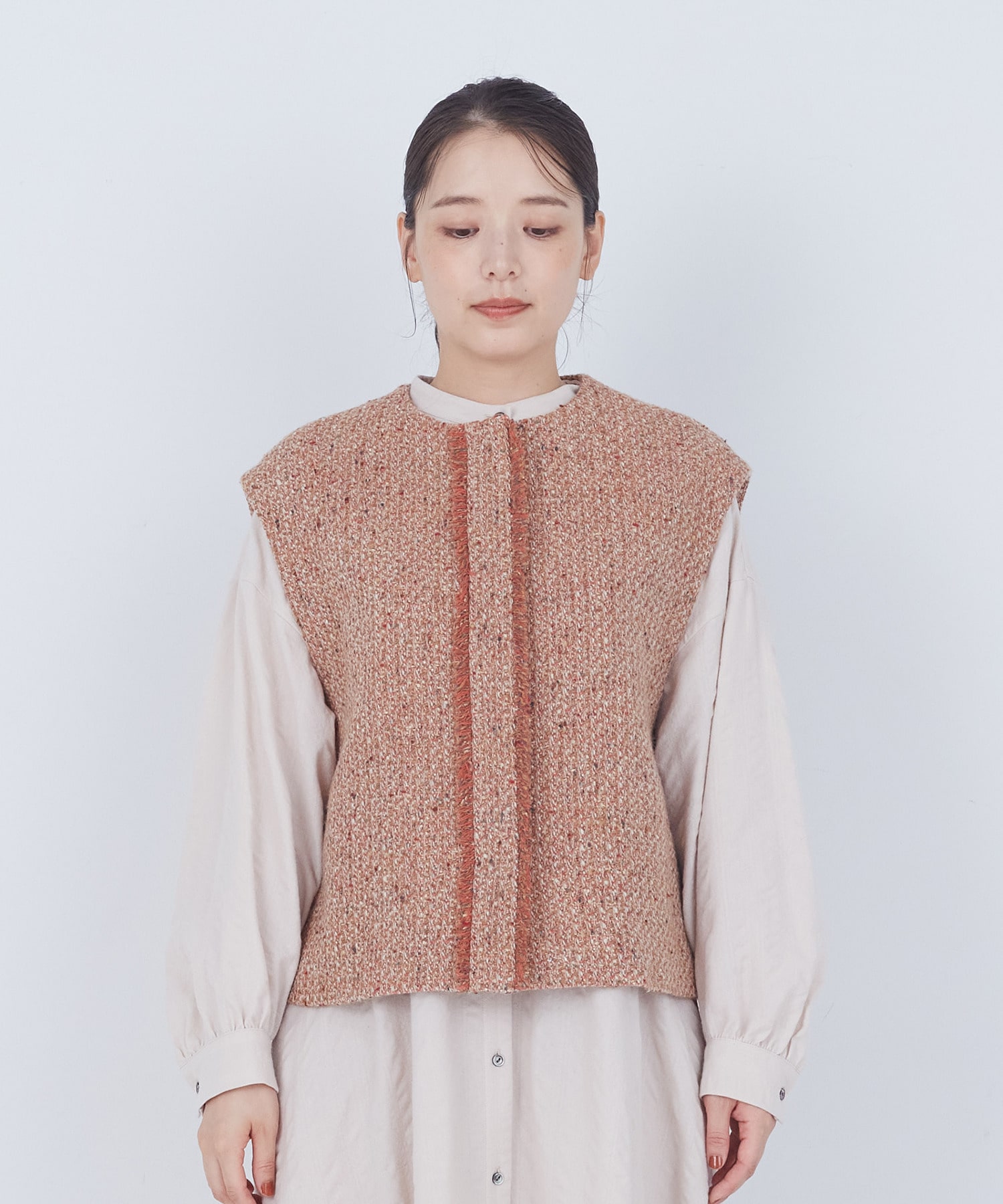 【ADIEU TRISTESSE】｜2BUY10%OFF・3BUY20%OFF｜MIXツイードベスト 詳細画像 グレー系その他 12