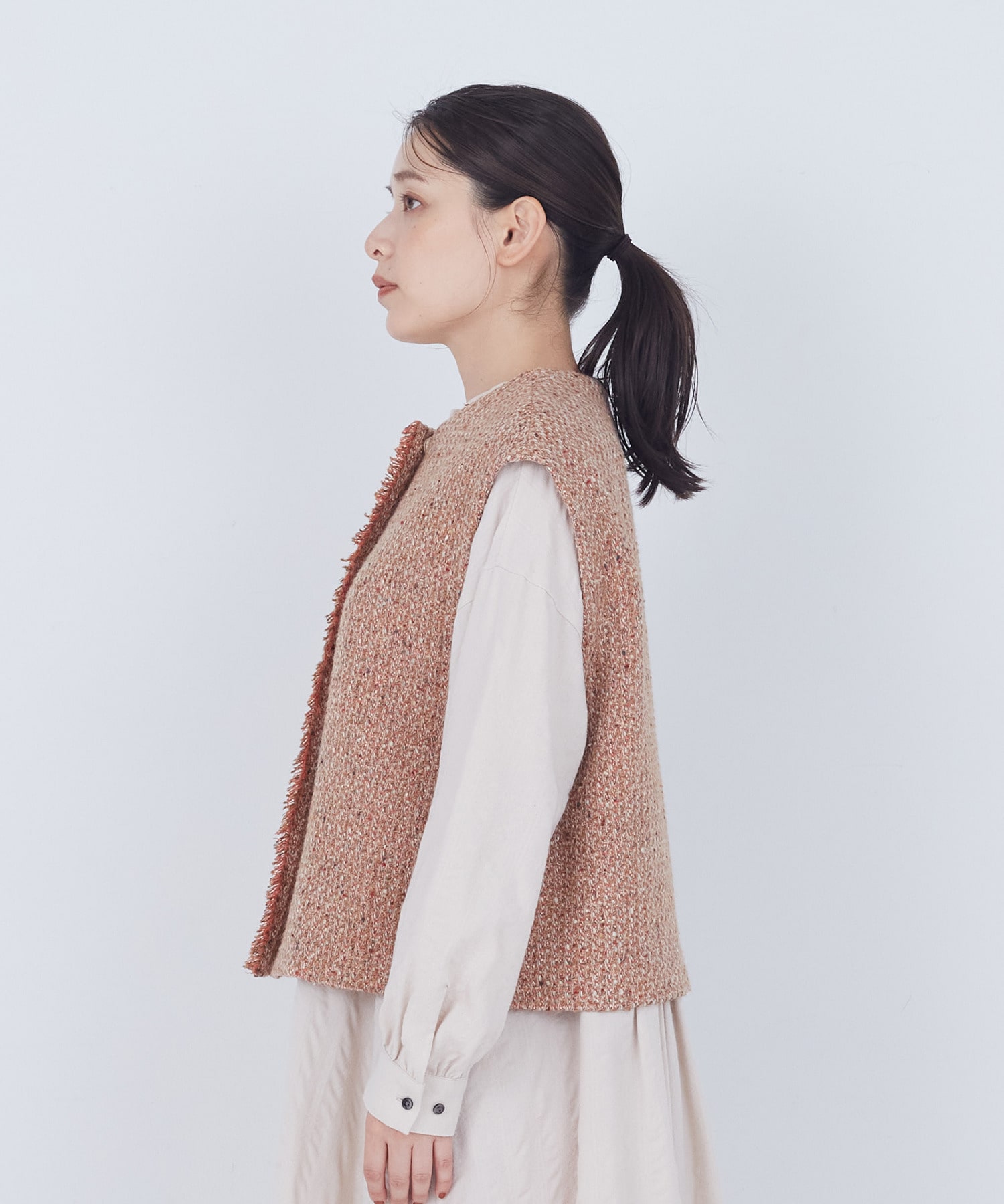 【ADIEU TRISTESSE】｜2BUY10%OFF・3BUY20%OFF｜MIXツイードベスト 詳細画像 グレー系その他 13