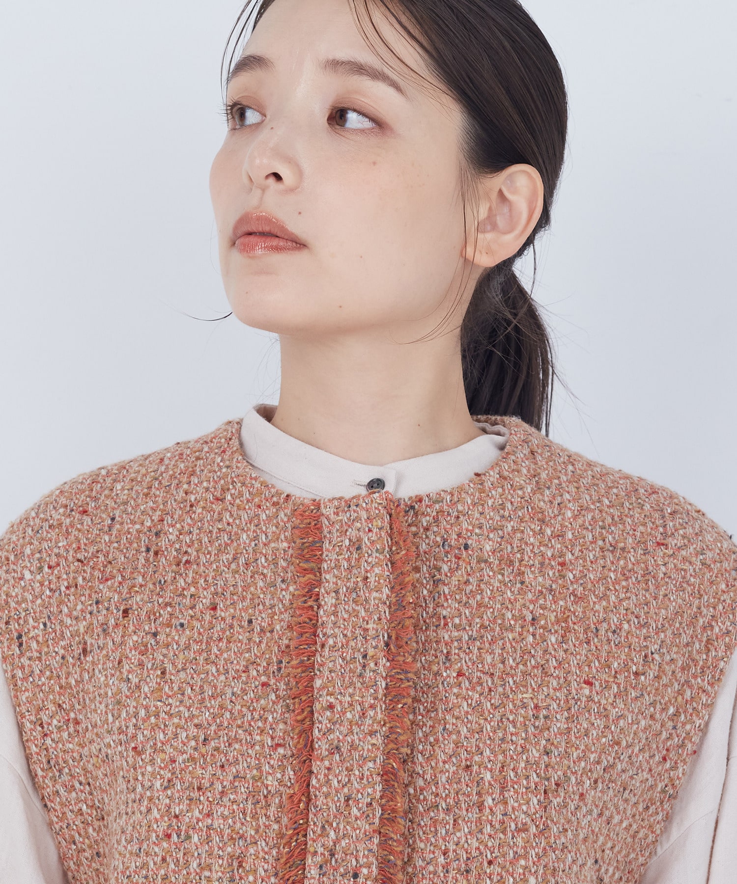 【ADIEU TRISTESSE】｜2BUY10%OFF・3BUY20%OFF｜MIXツイードベスト 詳細画像 グレー系その他 15