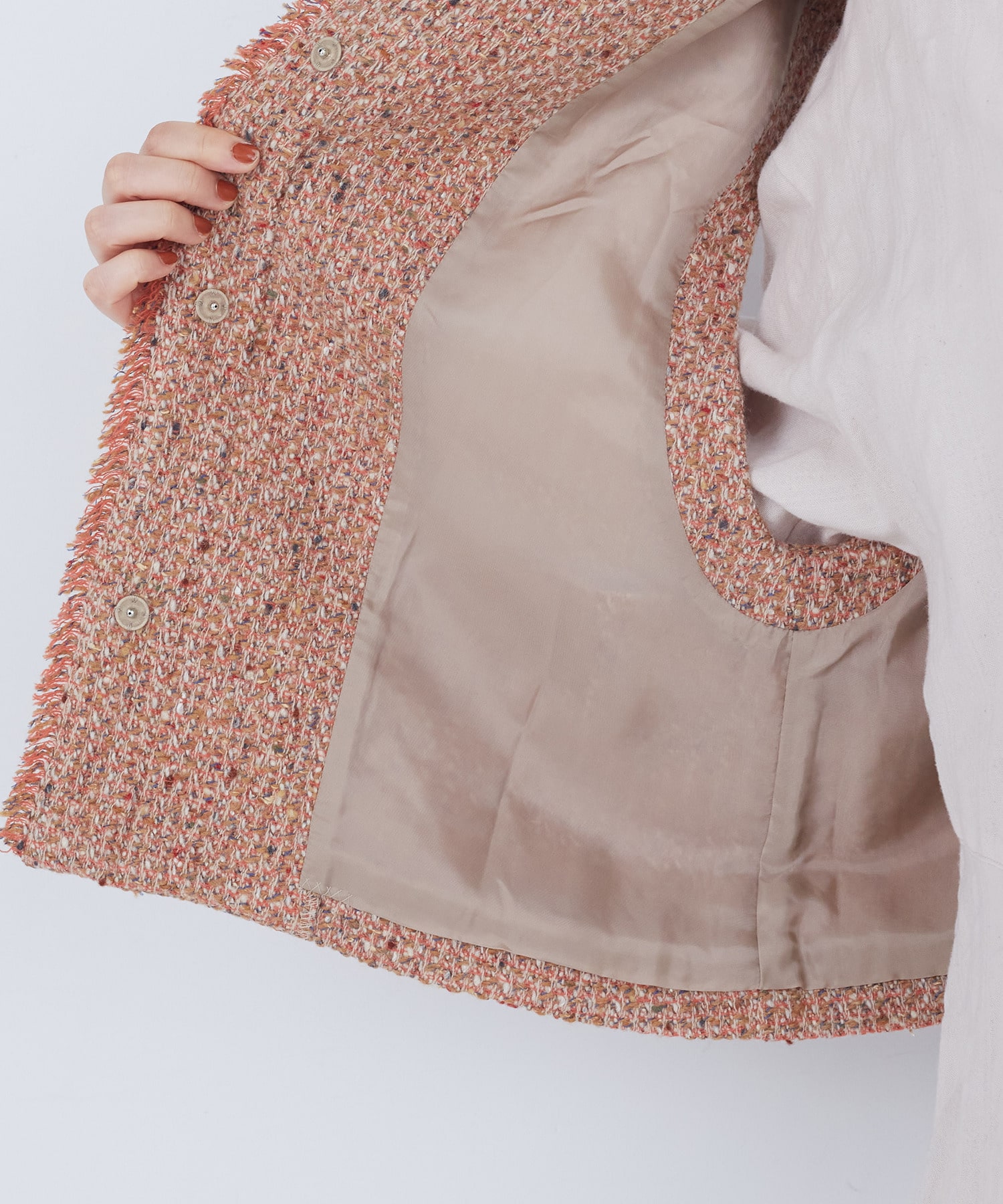 MIXツイードベスト｜BIGI online store - ビギ オンラインストア