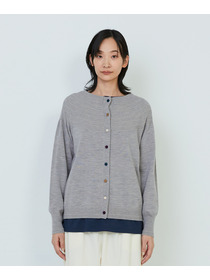 【ADIEU TRISTESSE】キュウシンリブカラフル釦カーディガン 詳細画像 ブラック 17