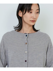 【ADIEU TRISTESSE】キュウシンリブカラフル釦カーディガン 詳細画像 ブラック 20