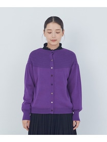 【ADIEU TRISTESSE】キュウシンリブカラフル釦カーディガン 詳細画像 ブラック 4