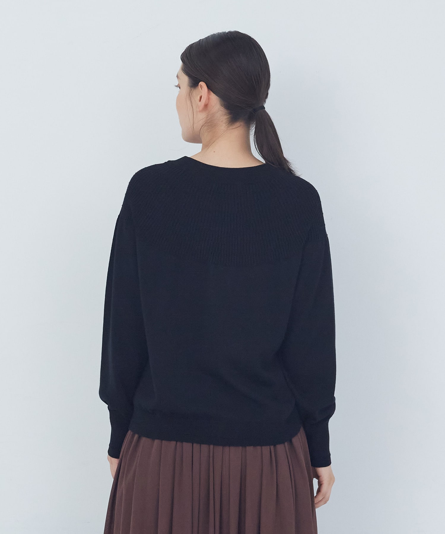 【ADIEU TRISTESSE】キュウシンリブカラフル釦カーディガン 詳細画像 ブラック 12