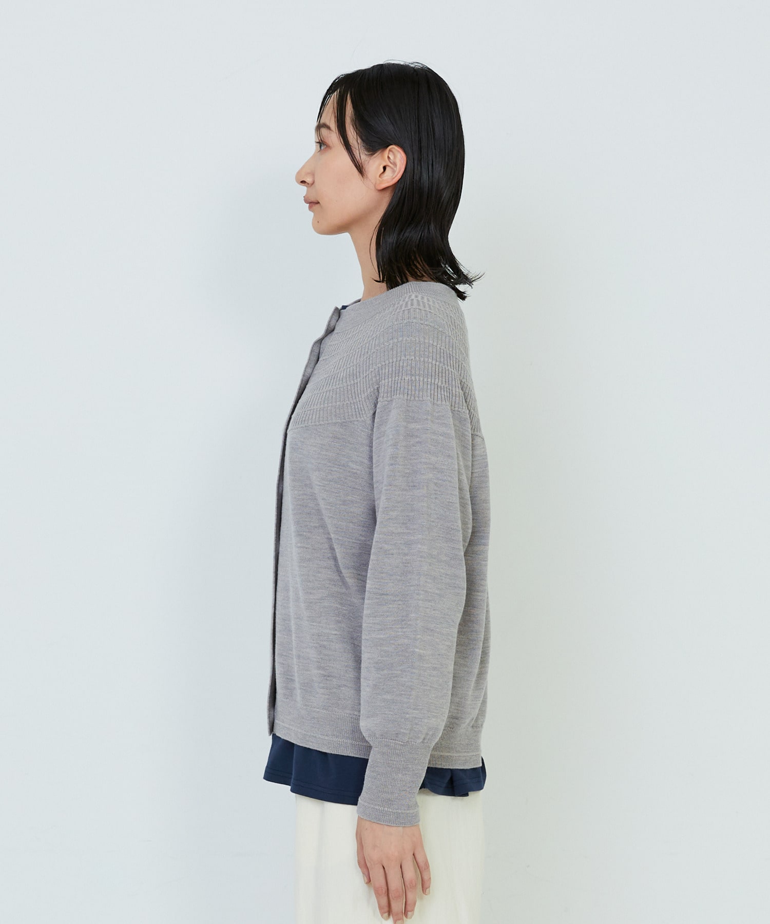 【ADIEU TRISTESSE】キュウシンリブカラフル釦カーディガン 詳細画像 ブラック 18