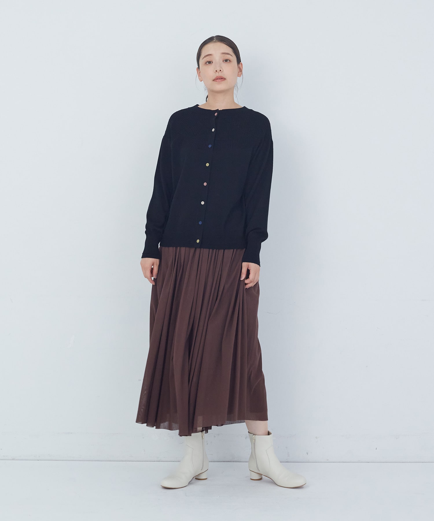 キュウシンリブカラフル釦カーディガン｜BIGI online store