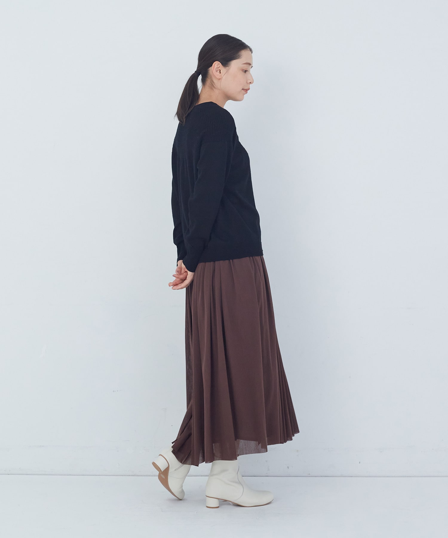 【ADIEU TRISTESSE】キュウシンリブカラフル釦カーディガン 詳細画像 ブラック 8