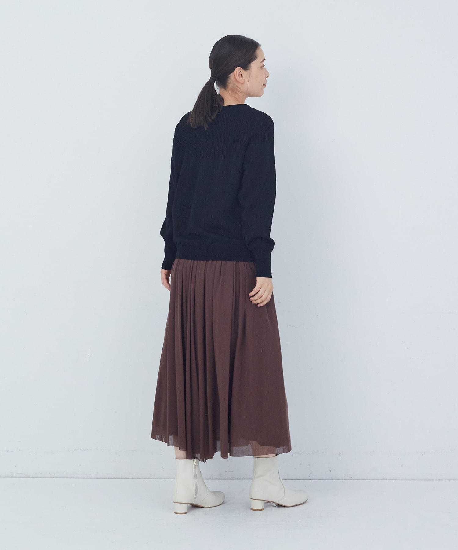 【ADIEU TRISTESSE】キュウシンリブカラフル釦カーディガン 詳細画像 ブラック 9