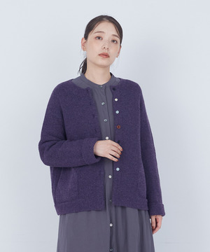 【ADIEU TRISTESSE】｜2BUY10%OFF・3BUY20%OFF｜リシェスガーター配色釦カーディガン 詳細画像 パープル 1