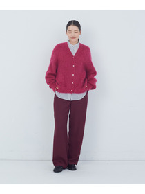 【ADIEU TRISTESSE】｜2BUY10%OFF・3BUY20%OFF｜モヘヤラム起毛片畦カーディガン 詳細画像 ブラウン 11