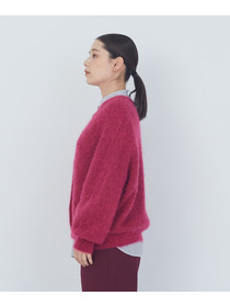 【ADIEU TRISTESSE】｜2BUY10%OFF・3BUY20%OFF｜モヘヤラム起毛片畦カーディガン 詳細画像 ブラウン 13