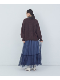 【ADIEU TRISTESSE】｜2BUY10%OFF・3BUY20%OFF｜モヘヤラム起毛片畦カーディガン 詳細画像 ブラウン 17